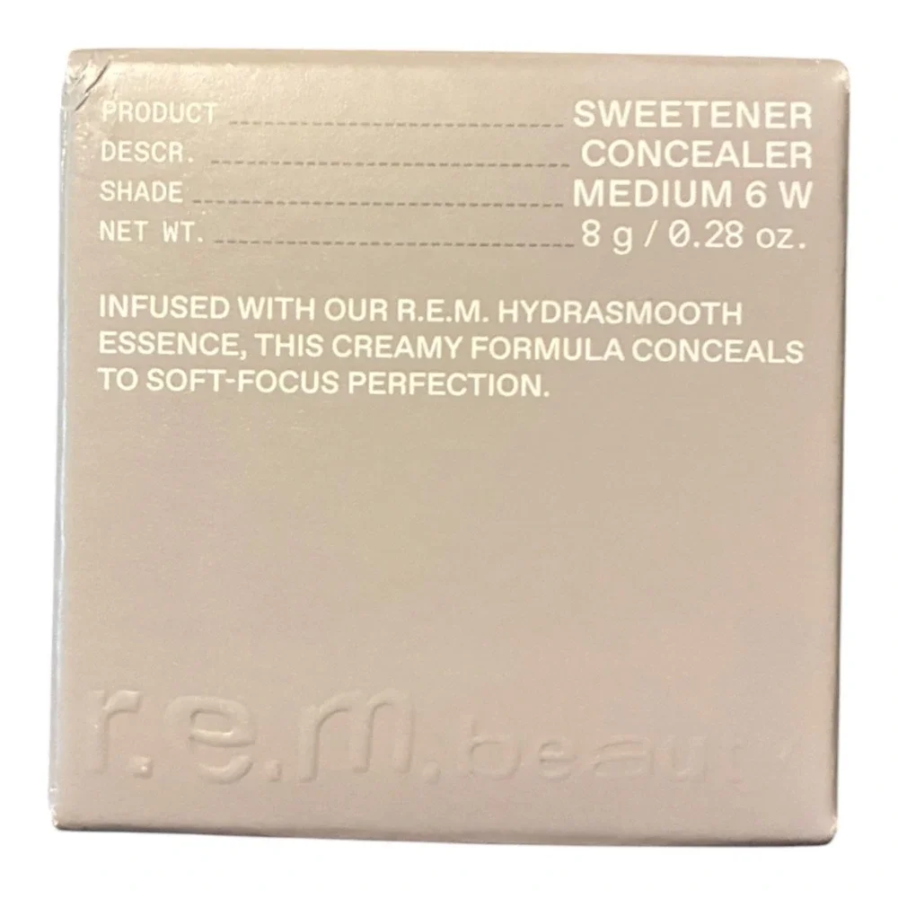 r.e.m. beauty Sweetener Concealer Medium 6 W Full Coverage Matte NIB HydraSmooth